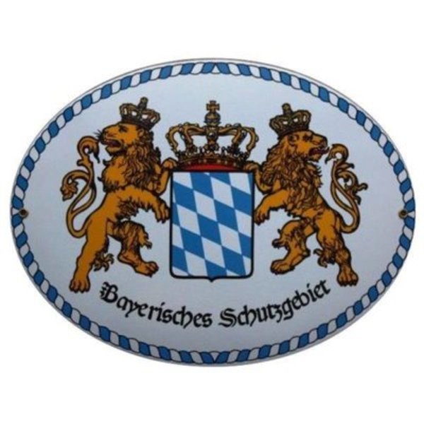 Emailschild " Bayerisches Schutzgebiet " Größe 11 x 15 cm.