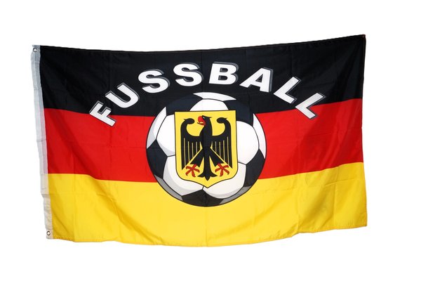 Deutschlandfahne, Fussball, Größe 150 x 90 cm,