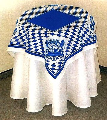 Tischdecke, weißblaue Raute Größe in Bayerische - Onlineshop 80 80 BAYERNLADEN weissblau x cm Artikel 999 Geschenke
