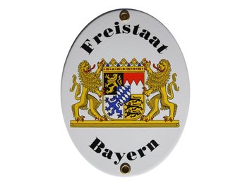 Grenzschild Bayern, Größe Höhe 40 cm Breite 30 cm.